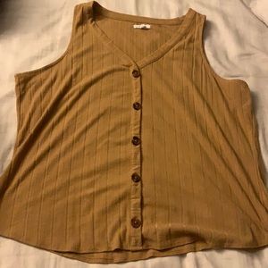 tan maurices plus size button tank top size 2